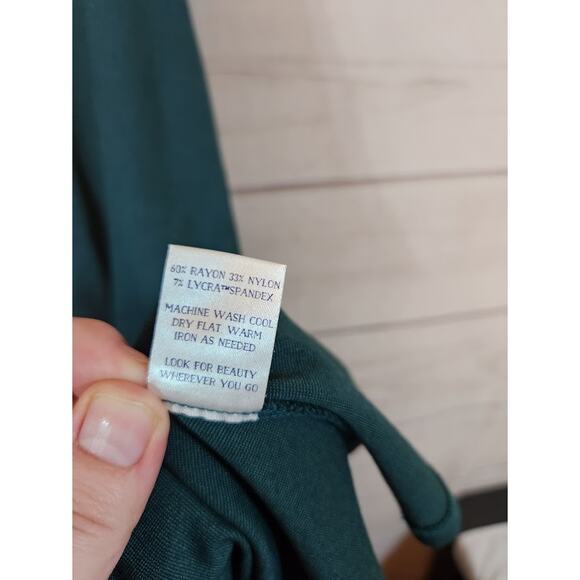 Virginia Dare Womens Solid Green Round-Neck‎ Sheath Dress Size XXL - Picture 4 of 6